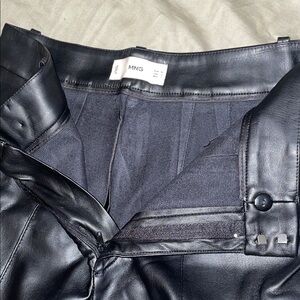 MNG Black Leather Pants